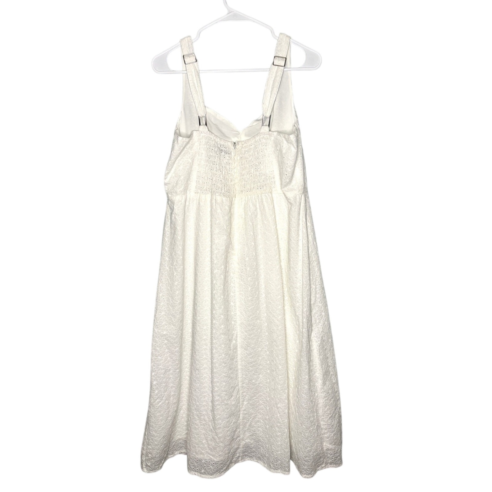 Rebdolls Nwt Julianne Eyelet Lace Sweetheart Midi A-Line Dress W/ Front Slits 1x — image 2 of 7